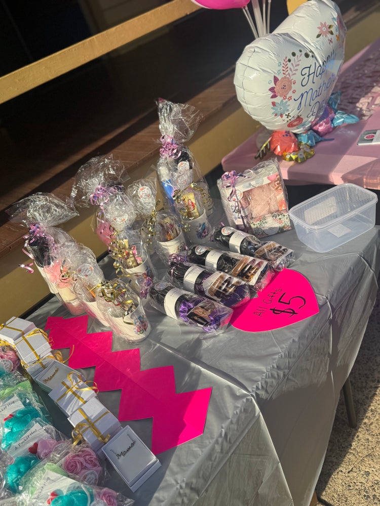 Image of gifts from mother's day stall