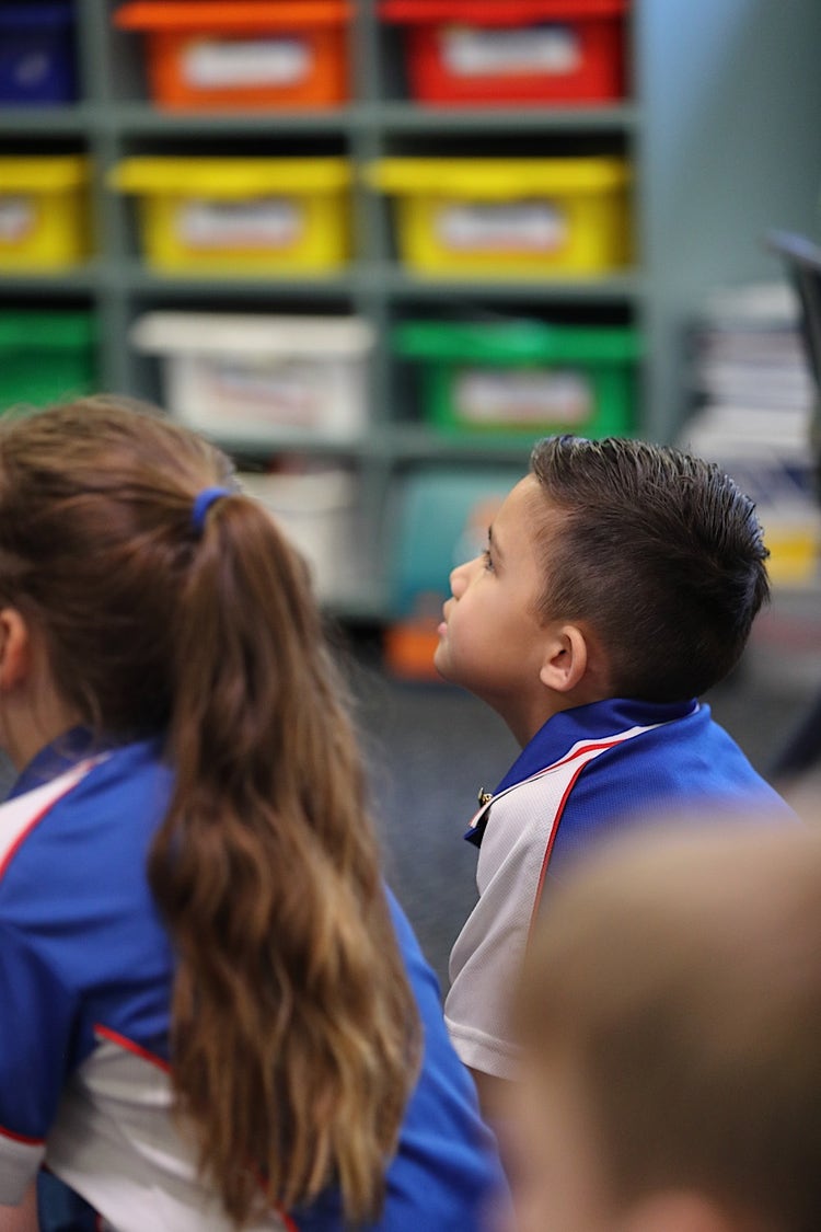 Photo of a young boy in a classroom